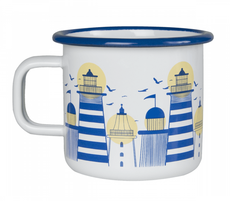 Fyrlykt emaljert krus