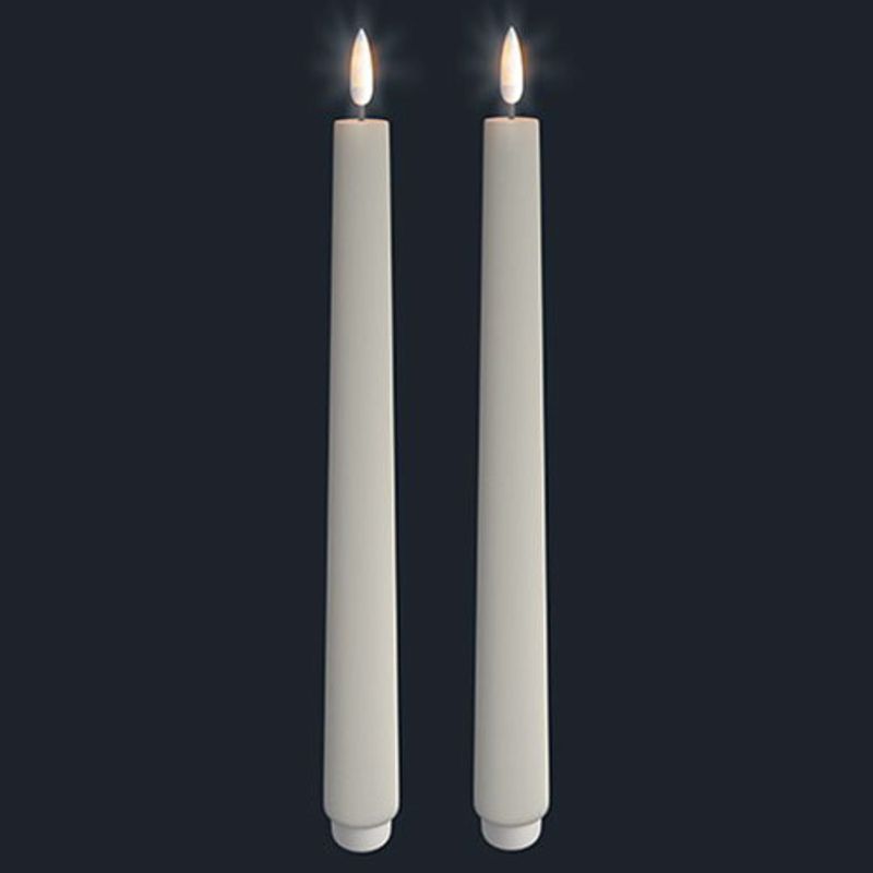 Uyuni kronlys 25cm 2-pk - Hvit