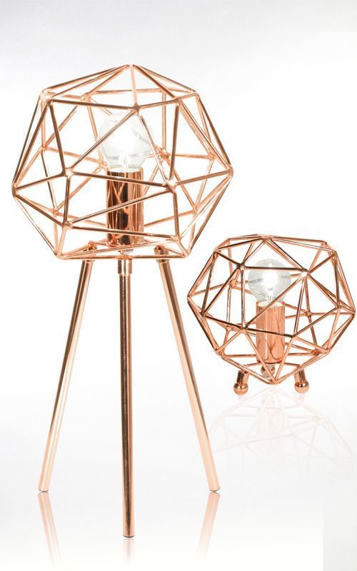 Diamond bordlampe kobber