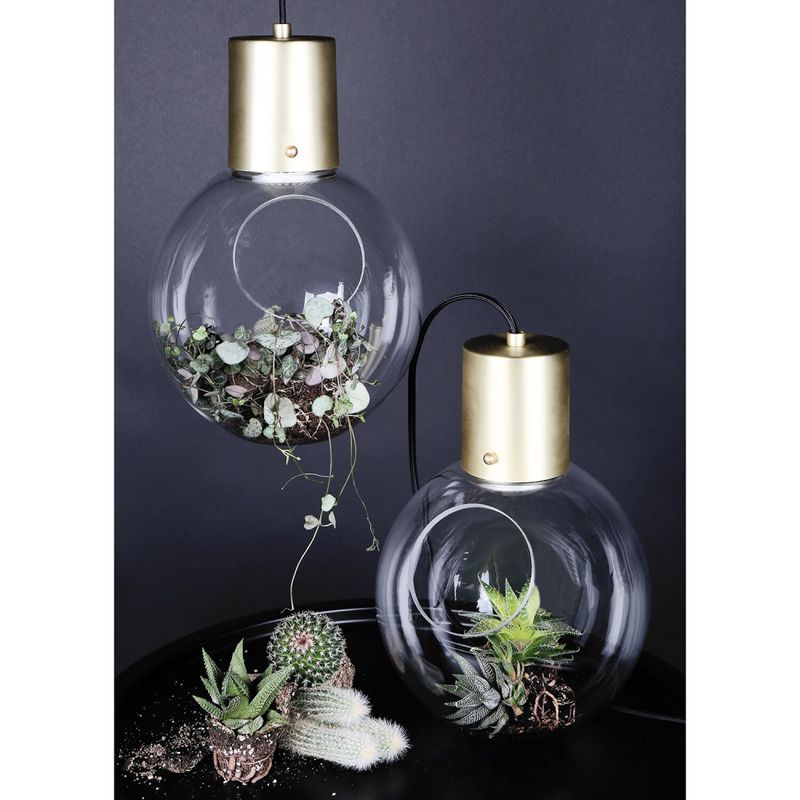 Hole liten taklampe messing